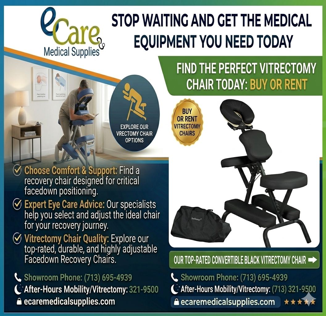 Recover Comfortably With A Vitrectomy Chair Or Face Down Tabletop For Eye Surgery | E Care Medical Supplies