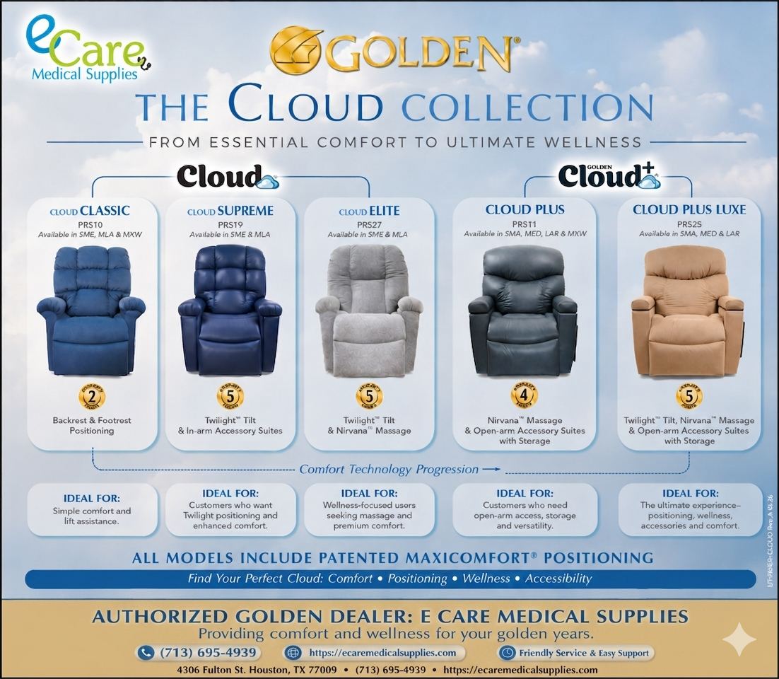 The Golden Cloud Collection Available At E Care Medical Supplies | E Care Medical Supplies