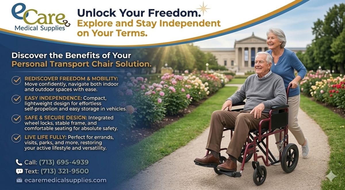 Unlock Your Freedom And Discover The Benefits Of A Transport Chair | E Care Medical Supplies