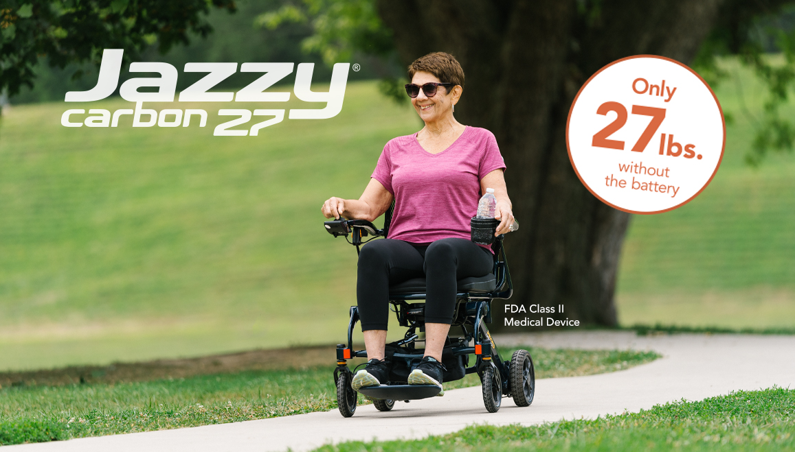 Jazzy Carbon 27 Lightweight Folding Power Wheelchair