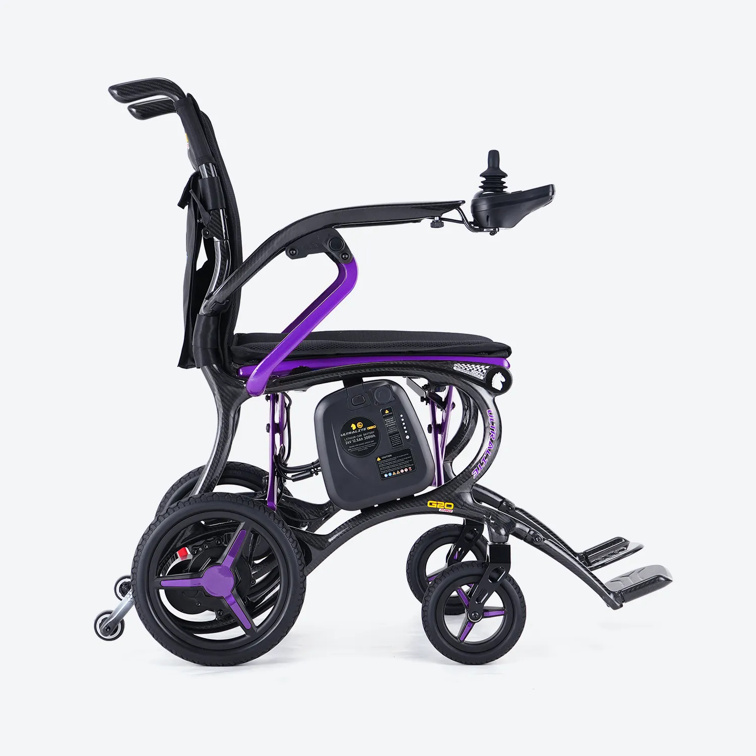 Ultralite G20 Pro Carbon Fiber Folding electric wheelchair - Only 25 Lbs Weight