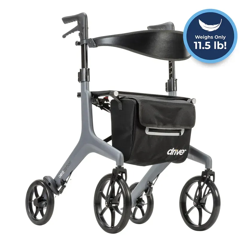 Drive Medical AeroCarbon Ultra-Lite Rollator Carbon Fiber