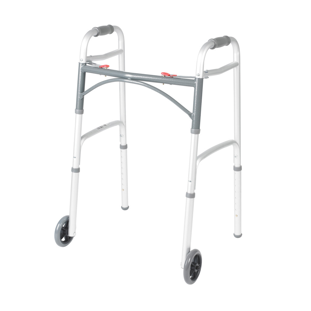 Deluxe Folding Walker with 5" Wheels