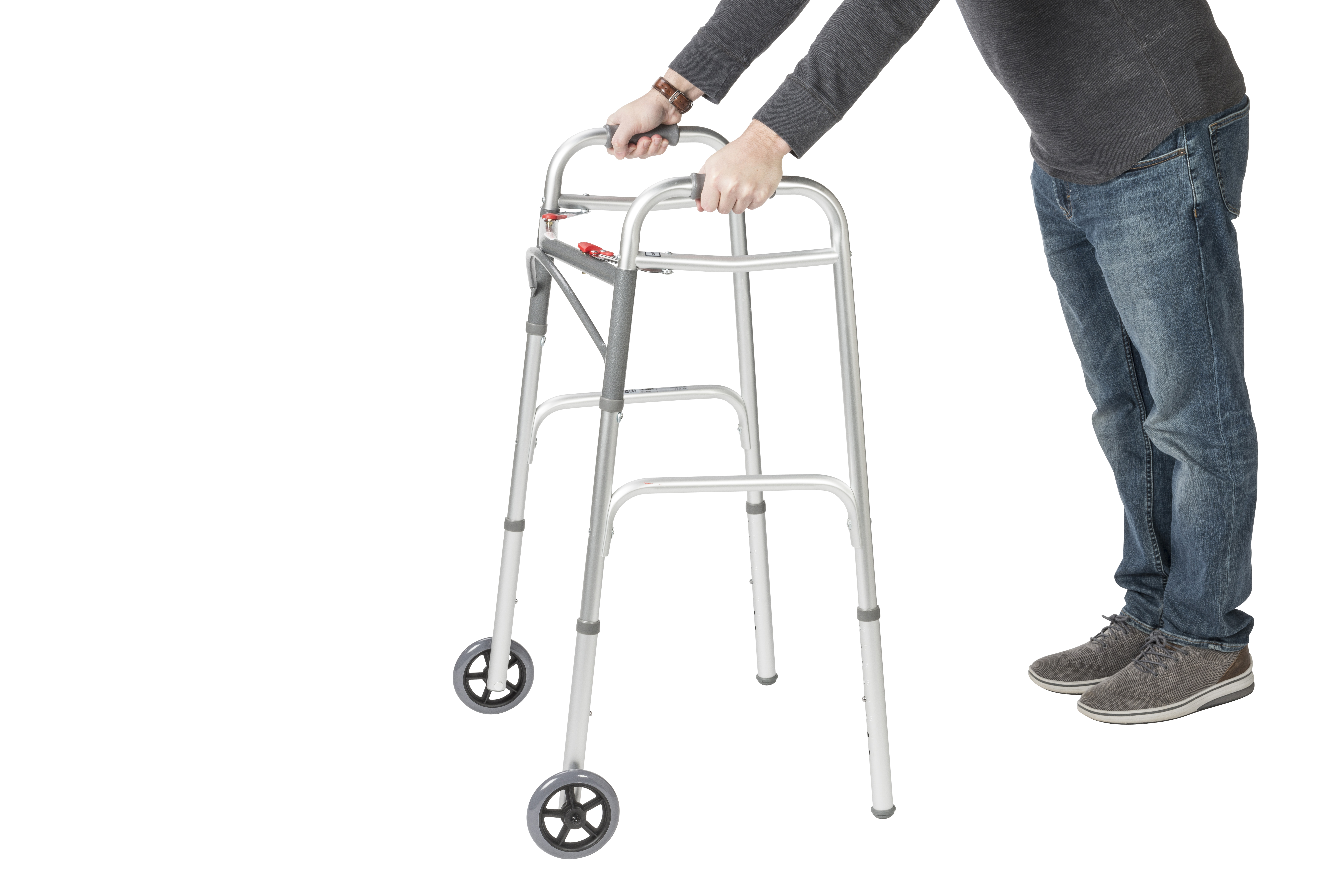 Deluxe Folding Walker with 5" Wheels
