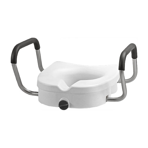 5" Raised Toilet Seat With Arms - 300 Lbs Cap.