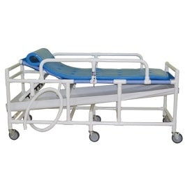 PVC Shower Bed With Safety Rails - 450 Lbs Capacity