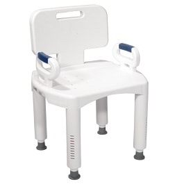 Premium Series Shower Chair With Back & Arms - 350 Lbs Capacity