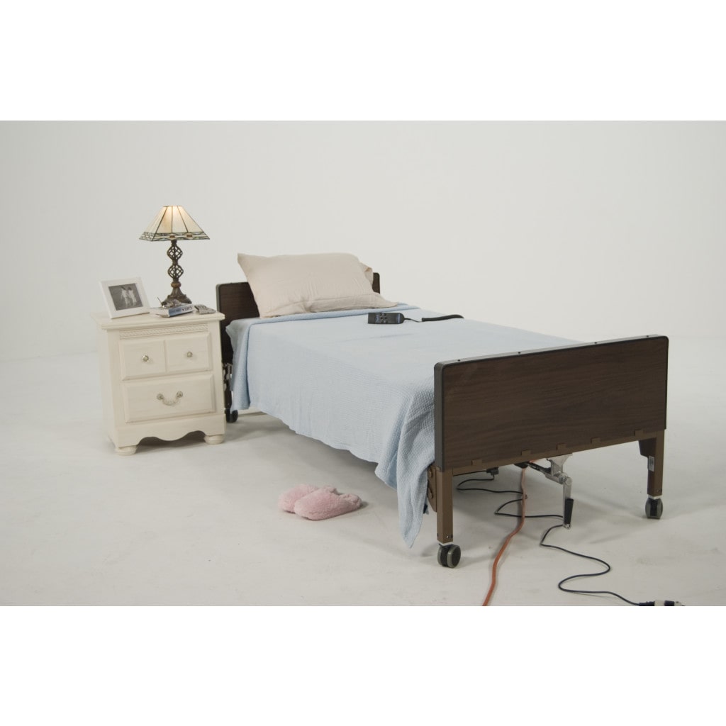 Economy Semi Electric Bed With Rails & Mattress (Bed Package)