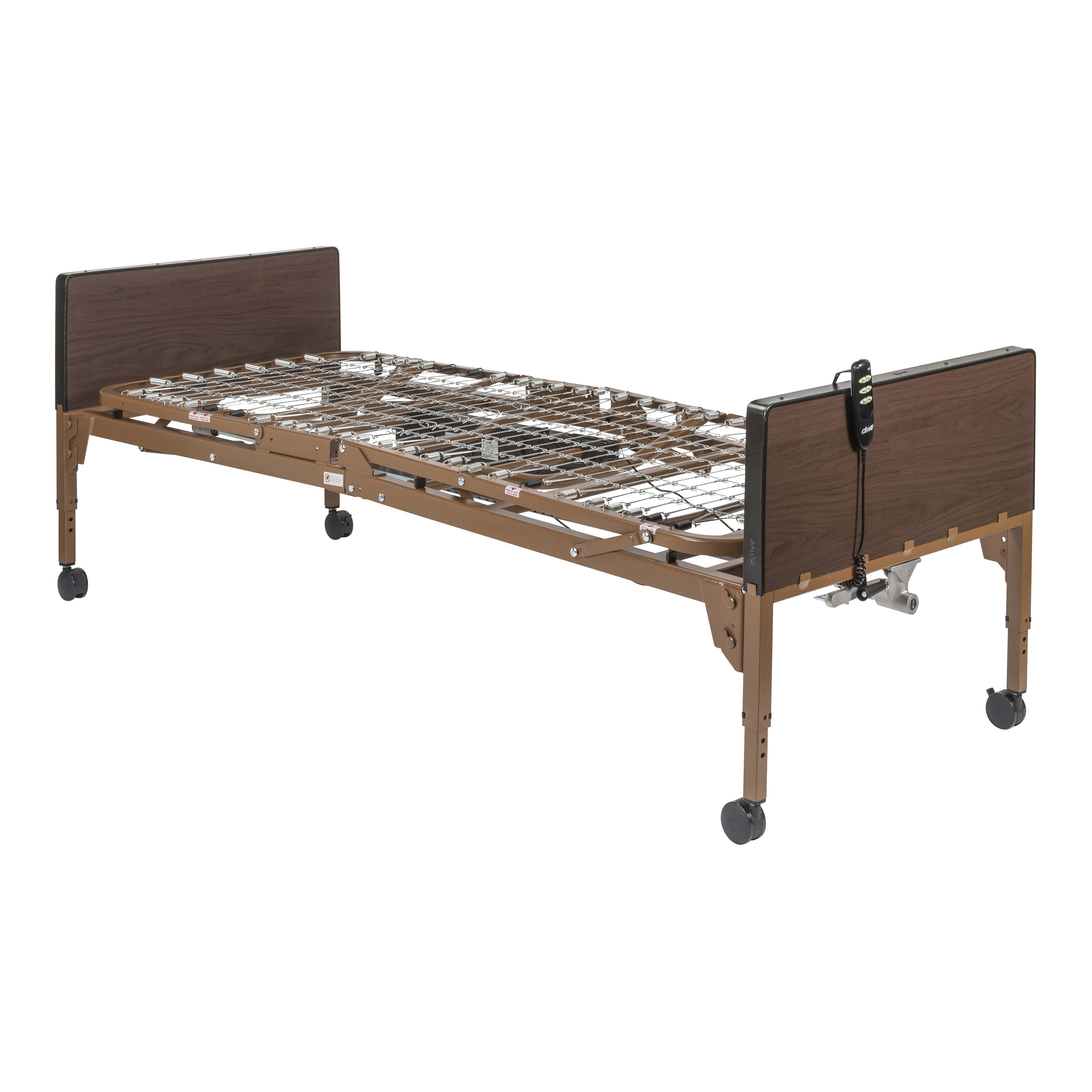 Economy Semi Electric Bed With Rails & Mattress (Bed Package)