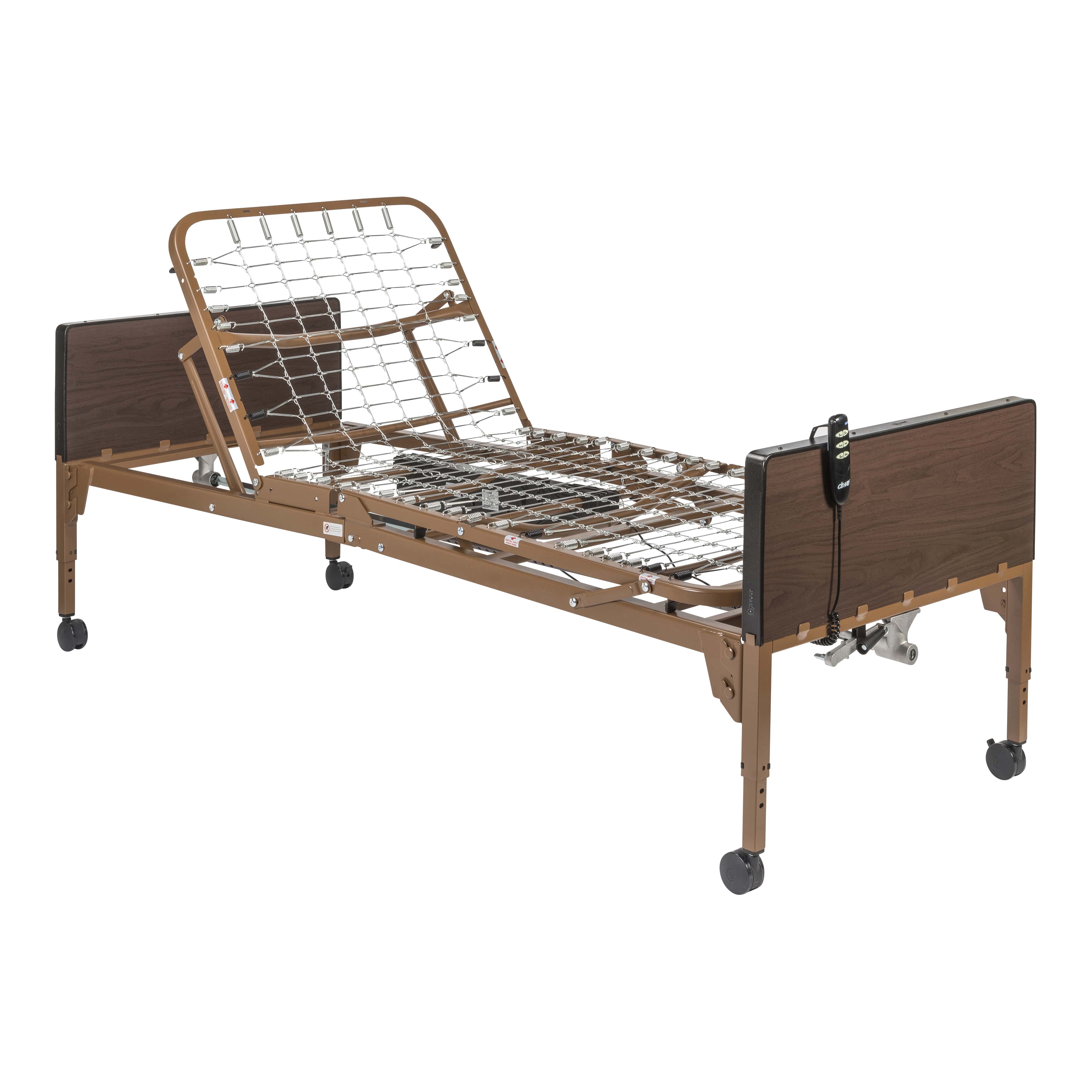 Economy Semi Electric Bed With Rails & Mattress (Bed Package)