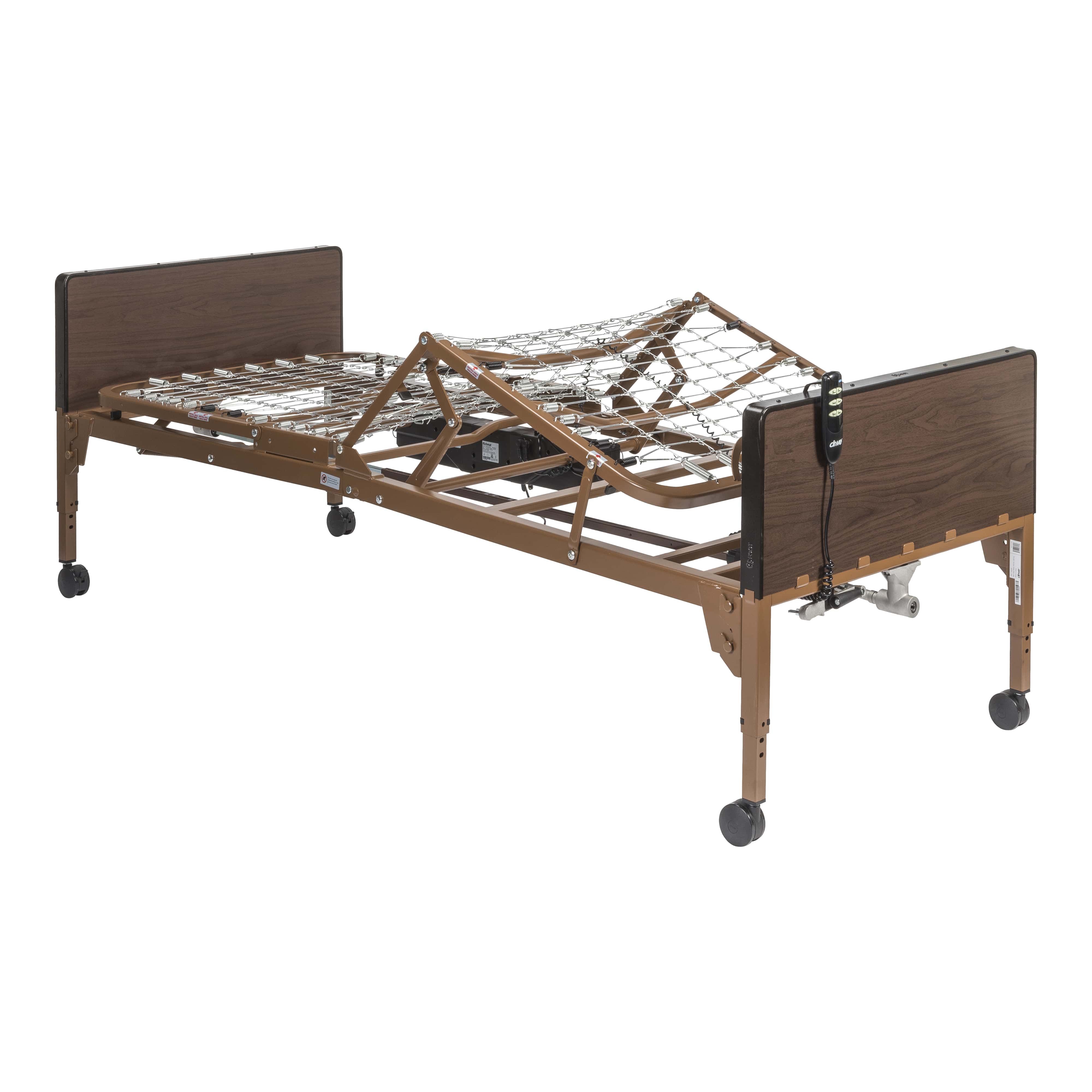 Economy Semi Electric Bed With Rails & Mattress (Bed Package)
