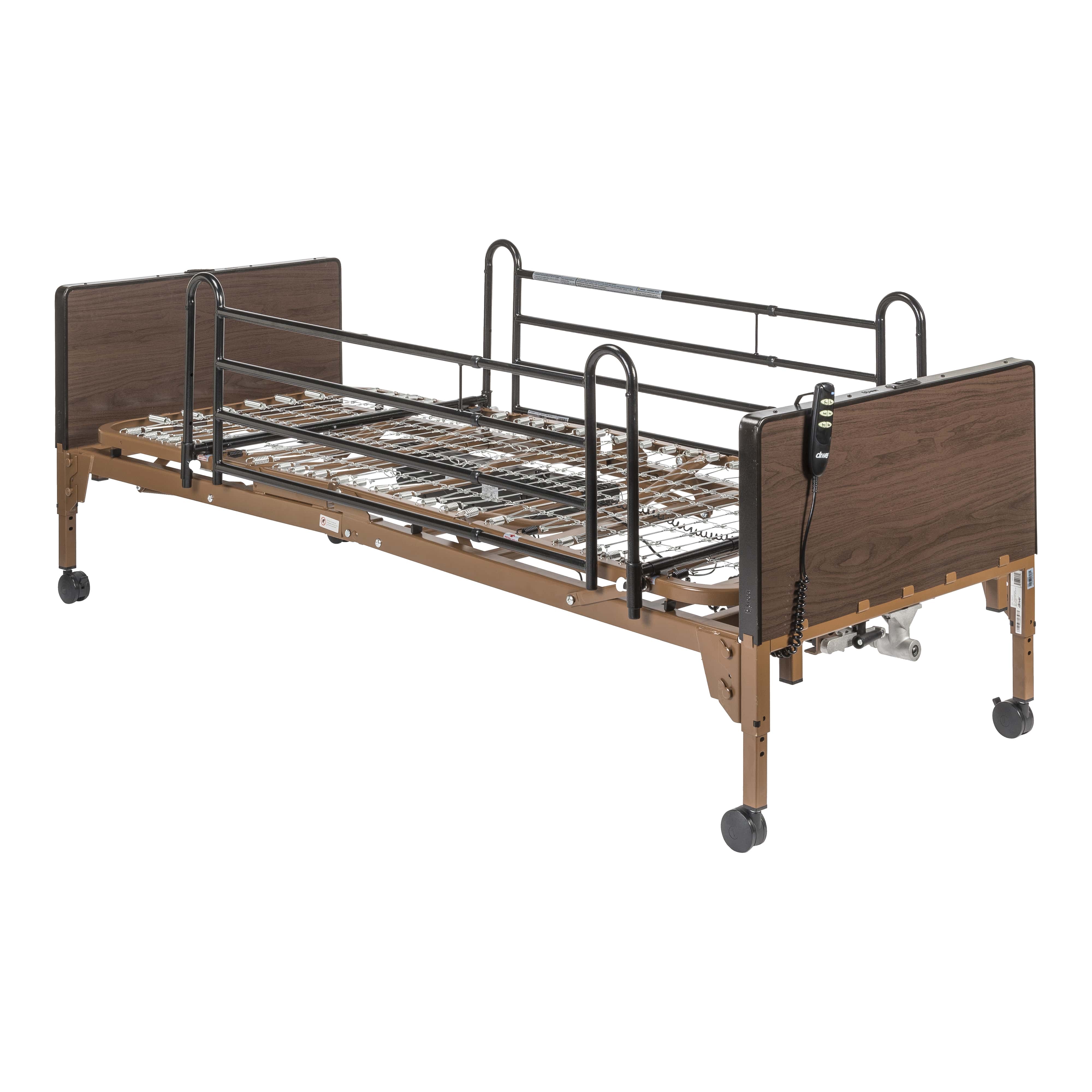 Economy Semi Electric Bed With Rails & Mattress (Bed Package)