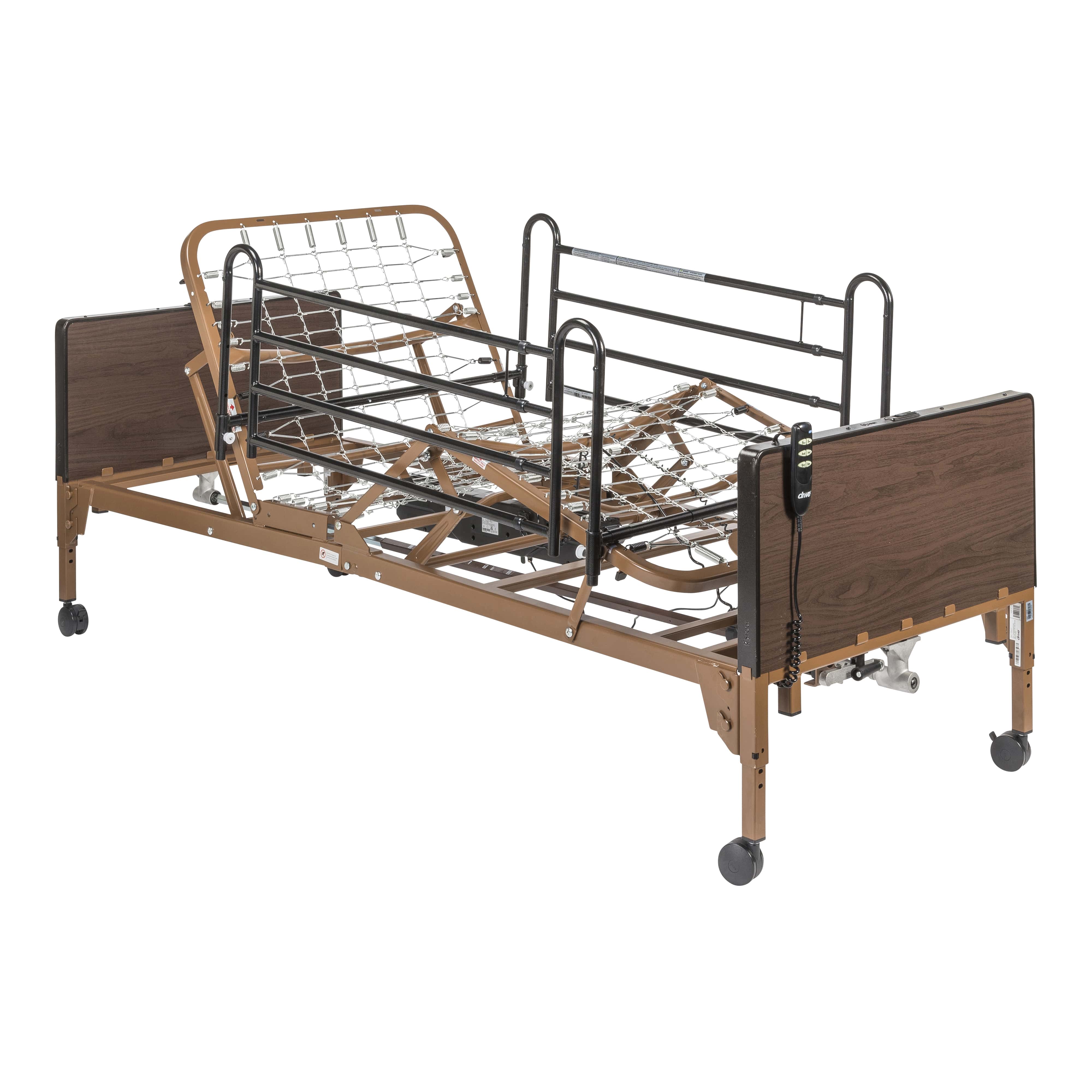 Economy Semi Electric Bed With Rails & Mattress (Bed Package)