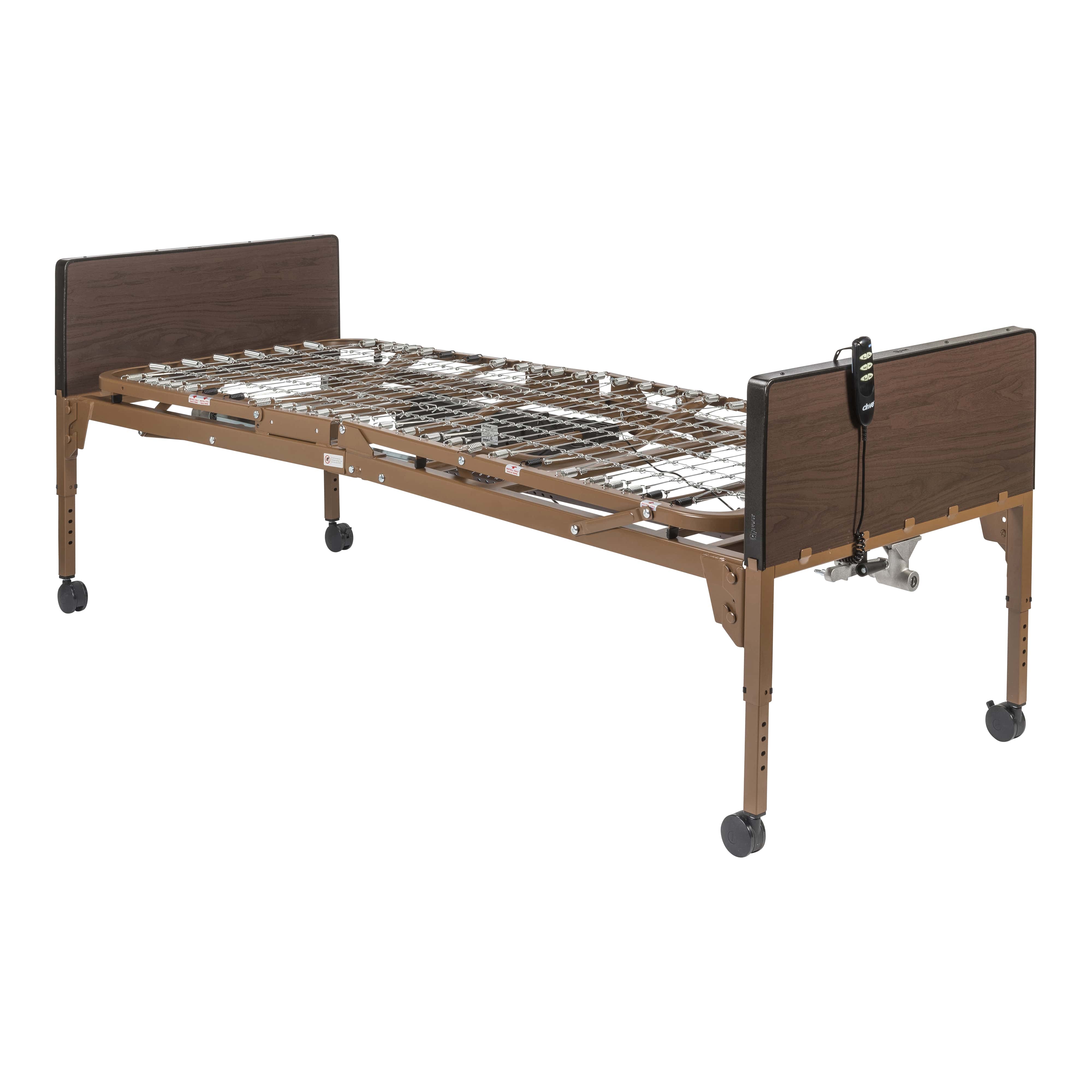 Economy Semi Electric Bed With Rails & Mattress (Bed Package)