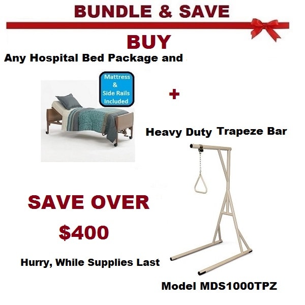Buy Any Electric Hospital Bed Pckg W/ a Heavy Duty Trapeze Bar