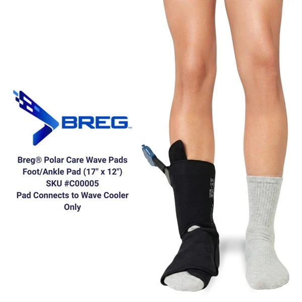 breg polar care wave foot and ankle pad — post surgery cold compression therapy universal fit medical grade pad only