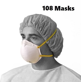 N95 Masks NIOSH Certified & CDC Approved-108 Cnt