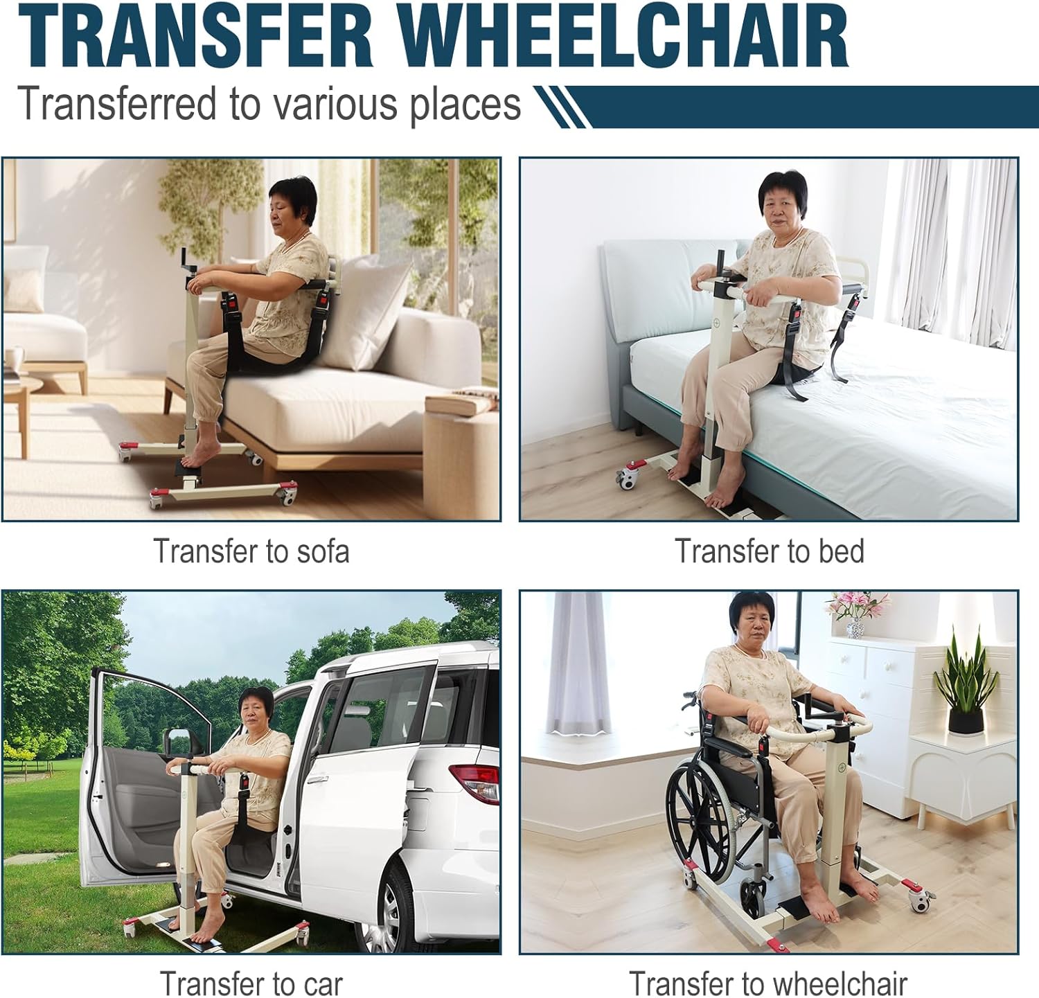 Multifunctional Hydraulic Patient Lift Transfer Chair For Home