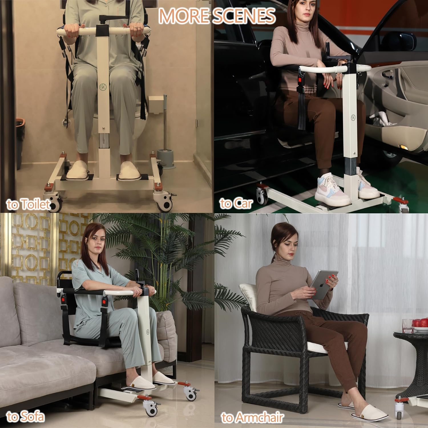 Multifunctional Hydraulic Patient Lift Transfer Chair For Home