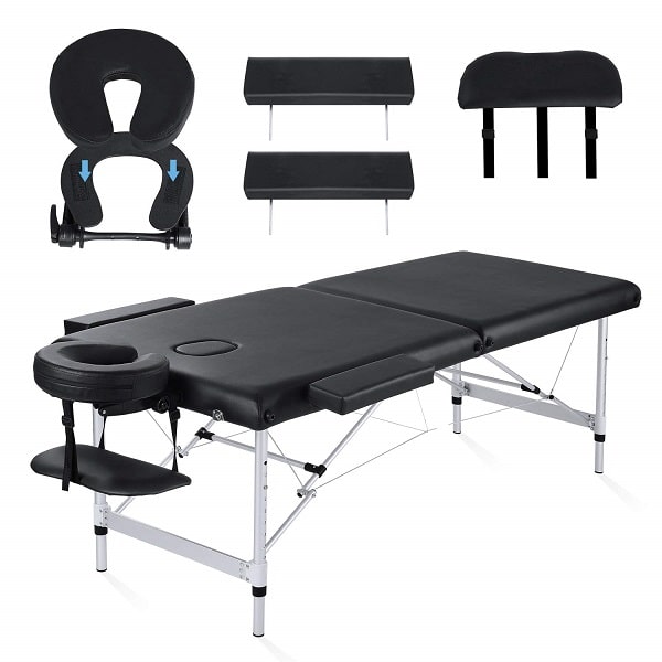 Professional Folding Massage Table With Aluminum Frame