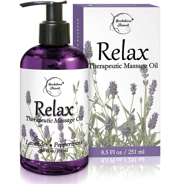 Massage Therapy Oil with Lavender, Peppermint & Marjoram-8.5 Oz